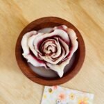 vela corazón cuenco de madera