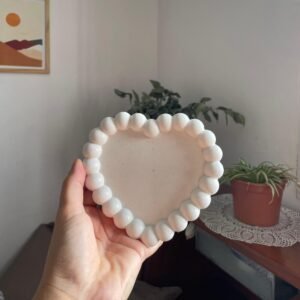 Bandejas Decorativas "Nordic Stone" | Modelos Corazón, Nube y Ovalada (Blanco Mate)