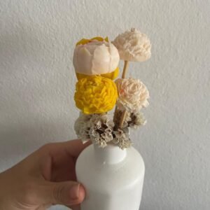 Florero Botella "Farmhouse" Blanco Mate | Diseño Yeso (10cm)