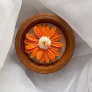 Vela Margarita - Cuenco de Madera