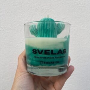 vela con cactus